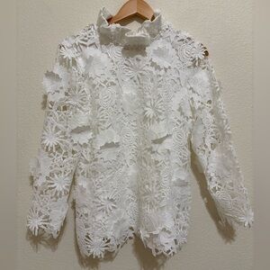 Tuckernuck Floral Lace Long Sleeve Top